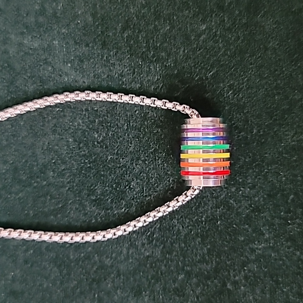 Pride barrel pendant NWT
